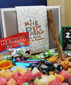 Coffret Bonbon Papa – “Le meilleur papa du mon et de l’univers” : coffret bonbon rétro années 60
