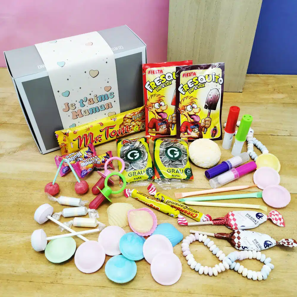 Coffret Bonbon Maman “Je t’aime Maman” : coffret bonbon rétro des années 70 – Image 4