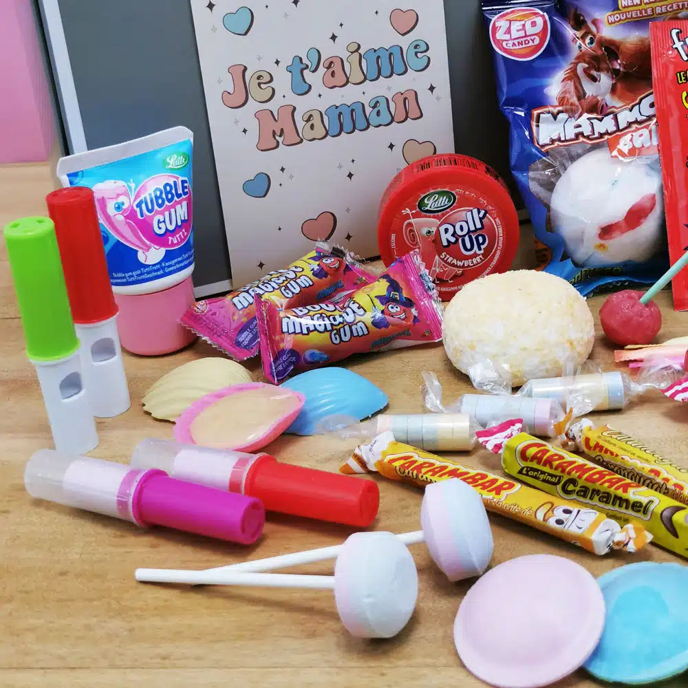 Coffret Bonbon Maman “Je t’aime Maman” : coffret bonbon rétro des années 80 – Image 2