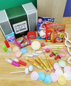 Coffret Bonbon Papy – “Le meilleur papy du monde” : coffret bonbon rétro années 80