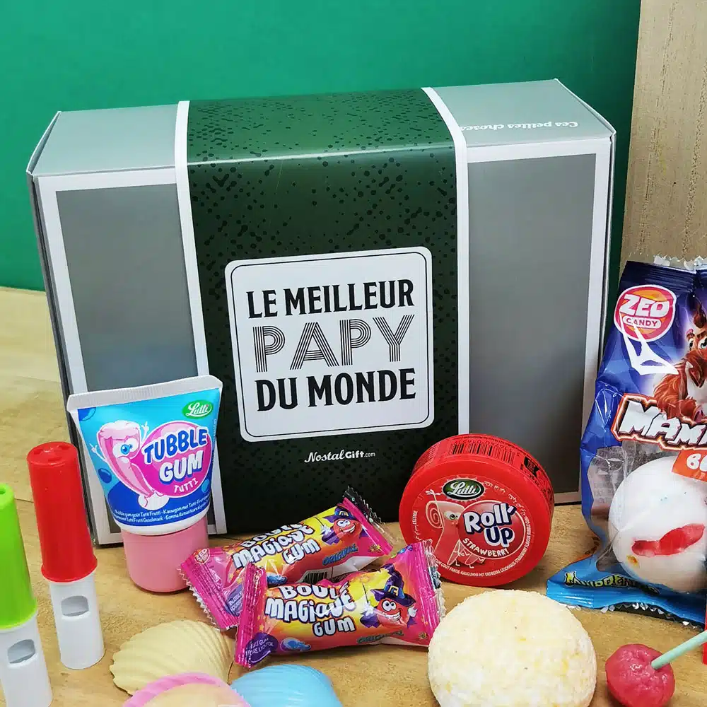 Coffret Bonbon Papy – “Le meilleur papy du monde” : coffret bonbon rétro années 80 – Image 4