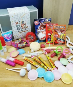 Coffret Bonbon Papa – “Le meilleur papa du monde” : coffret bonbon rétro années 80