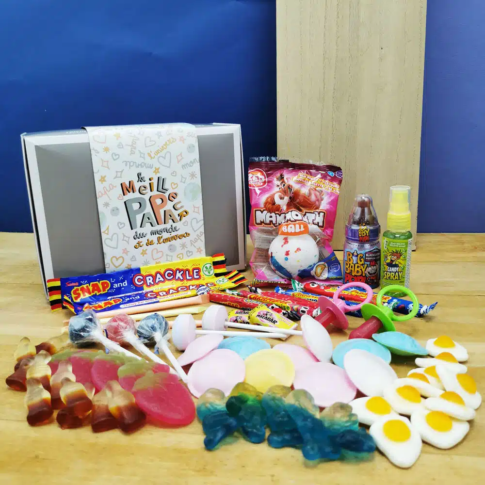 Coffret Bonbon Papa – “Pour le meilleur des papas” : coffret bonbon rétro années 90