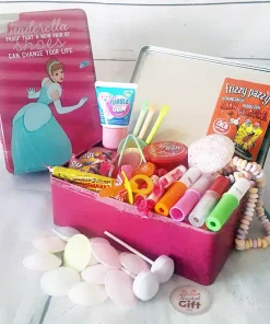 Coffret Cadeau : Boîte “Cendrillon” remplie de bonbons 80 (rose)