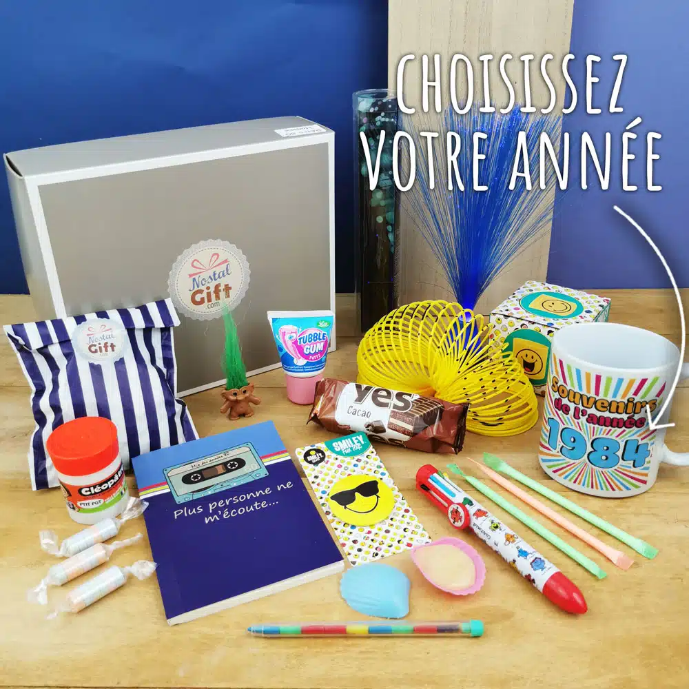 Coffret Cadeau « Rétro des années 80 » Homme Personnalisé