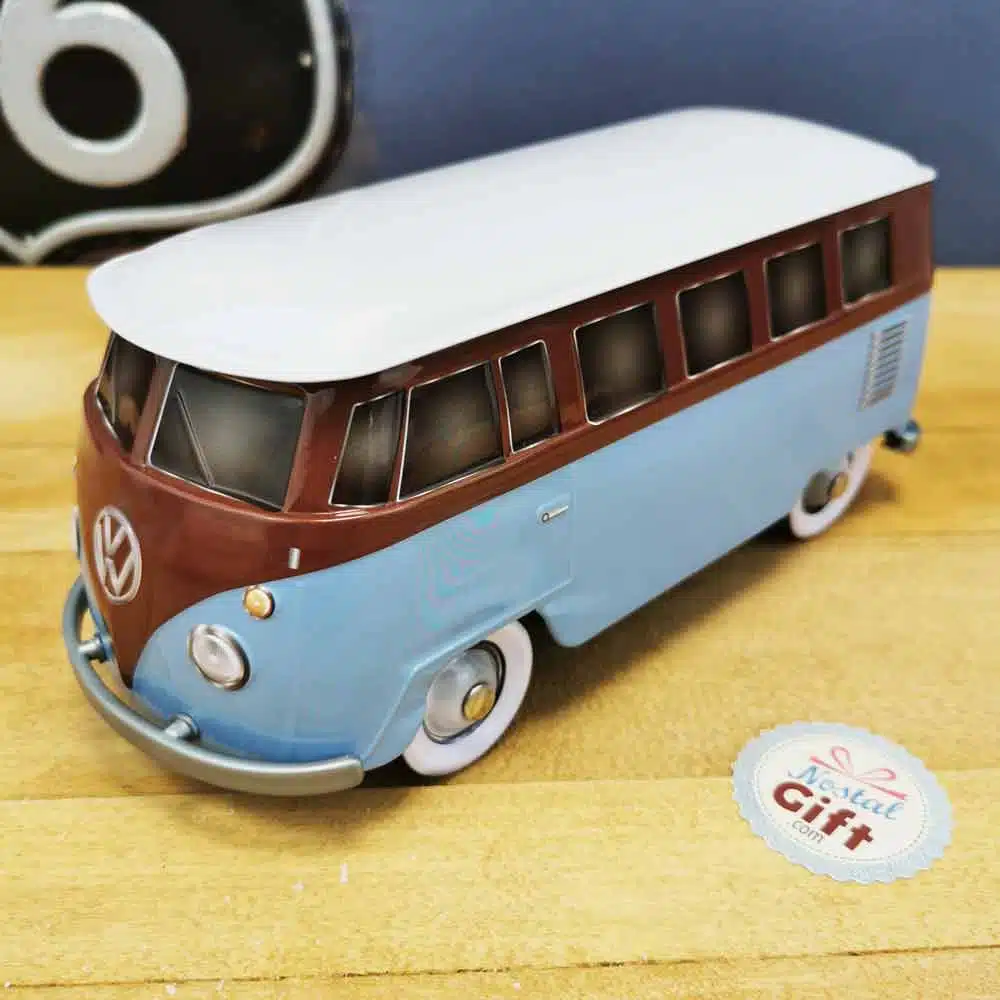 Volkswagen combi bleu/marron en métal pour bundle
