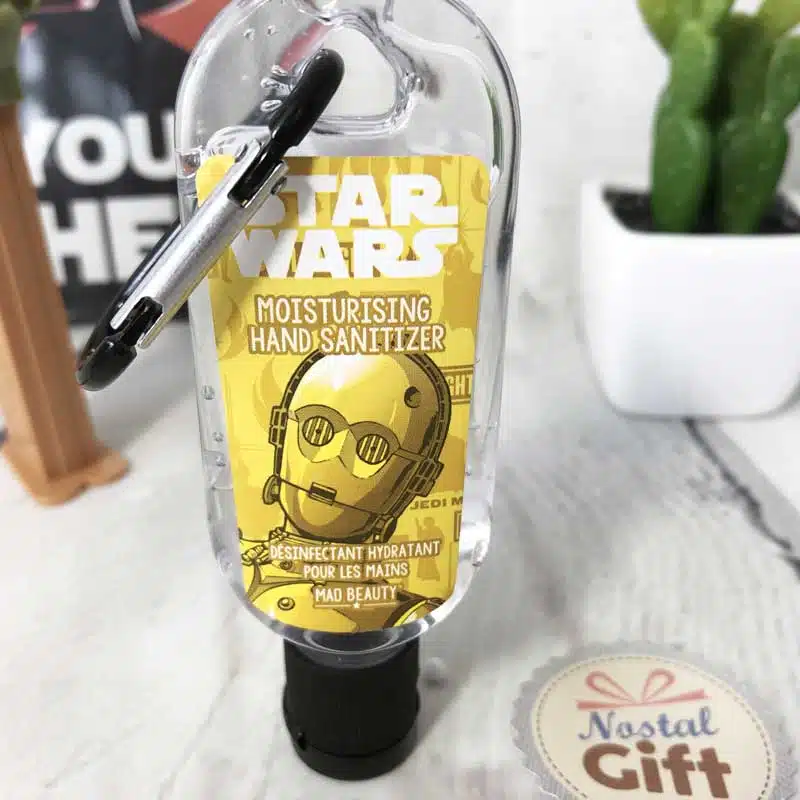 Gel désinfectant hydratant pour les mains – C3P0 (Star Wars) – parfum Ambre et Ginseng – Image 2