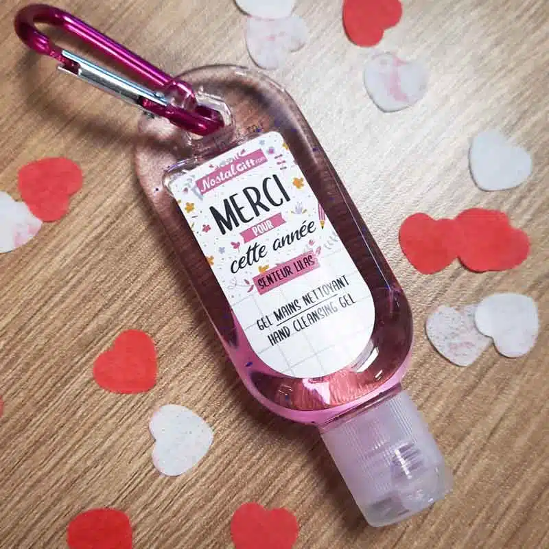 Gel main nettoyant pour les mains – Idée cadeau Maitresse, Nounou, Atsem