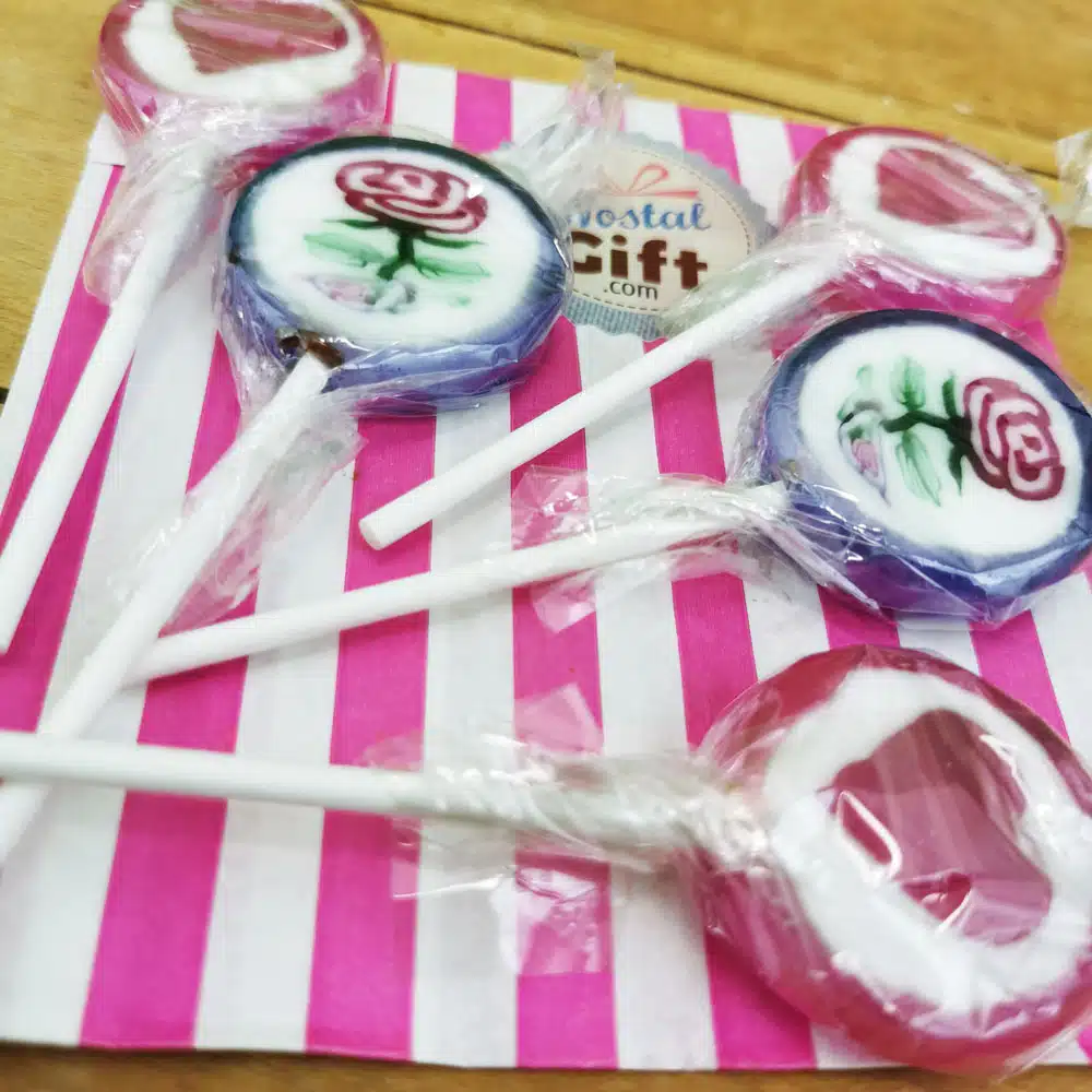 Sucettes Rock Roses et coeur – Lot de 5 – Image 2