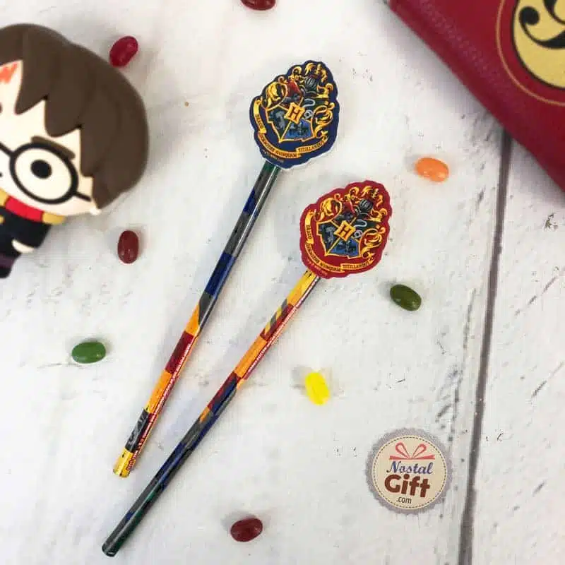 Harry Potter – Lot de 2 crayons à papier avec gomme emblème