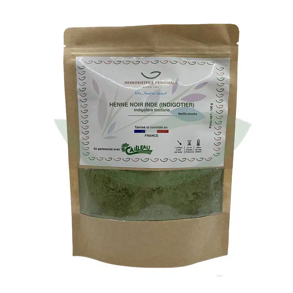 Plante Médicinale Henné Noir Inde – Indigofera Tinctoria – Feuille Poudre – 100g – Image 2
