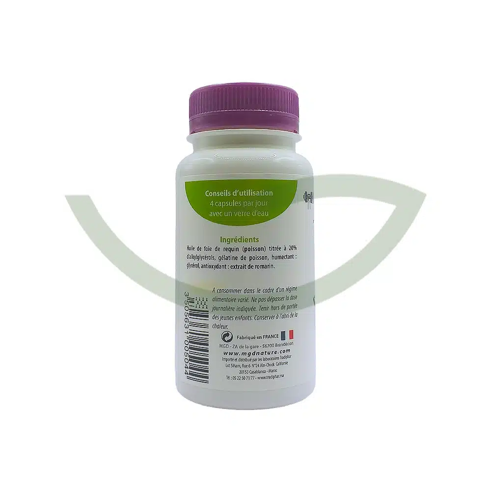 Huile de foie de requin – 100 capsules – MGD – Image 2