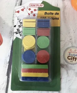 Boite de 100 jetons pour jeux de carte