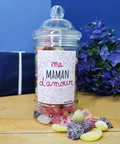 Bonbonnière “Ma maman d’amour” et ses bonbons rétro