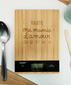 Balance en bois prénom personnalisable – “Ma Mamie d’amour”