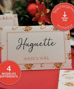 Marque place de Noël personnalisables à imprimer