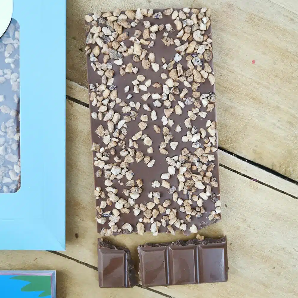 Tablette Chocolat Lait et Noisettes Caramélisées “Meilleur Maître du monde” made in France (Maison Guinguet) – Cadeau Maître – Image 4