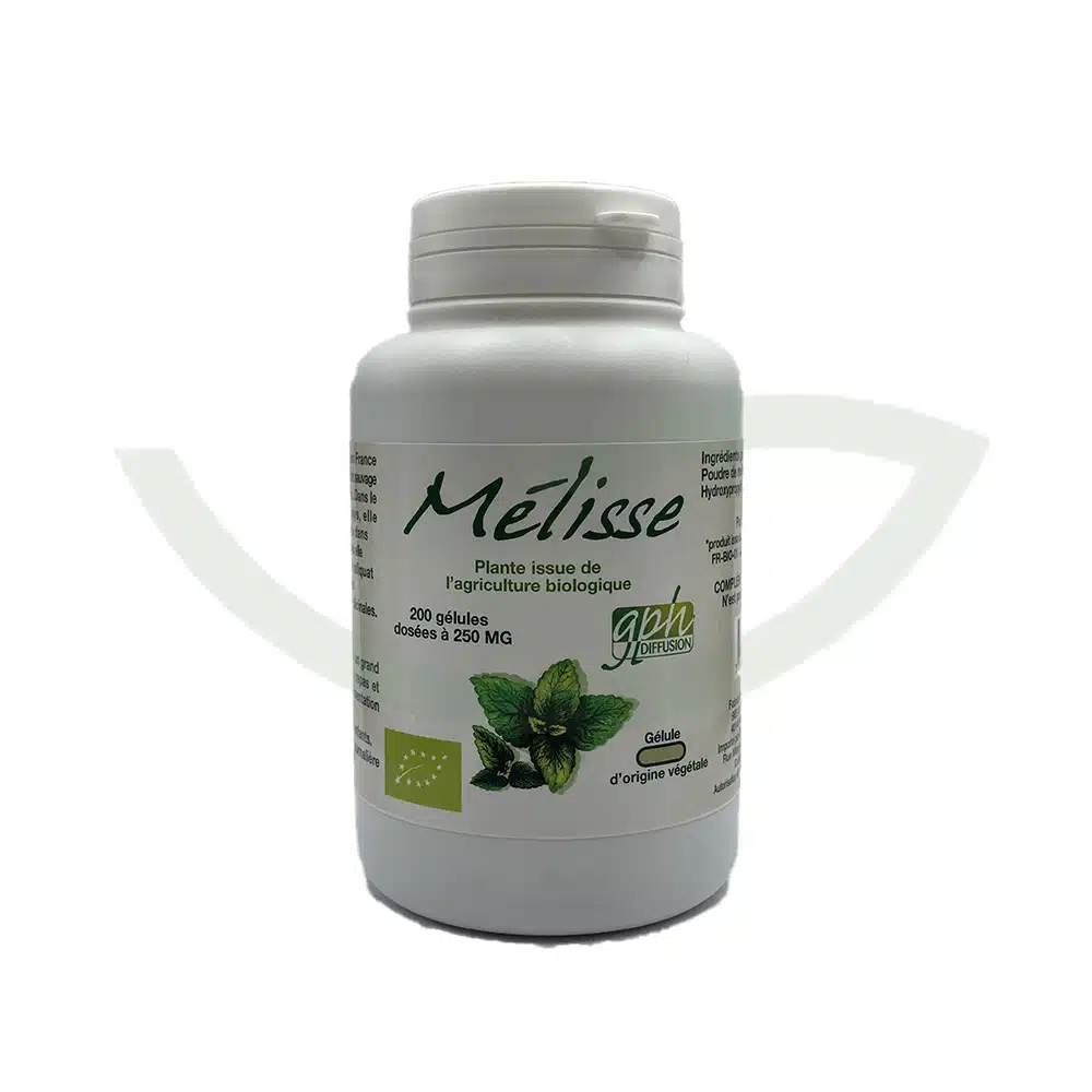Mélisse Bio – 200 gélules – 250mg – GPH