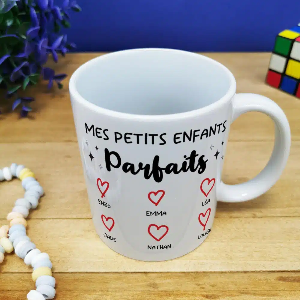 Mug “Mes petits enfants parfaits” – Cadeau mamie, papy personnalisé – Image 2