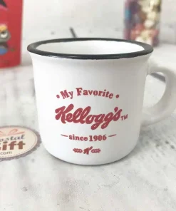Tasses à café/expresso Kellogg’s vintage noir