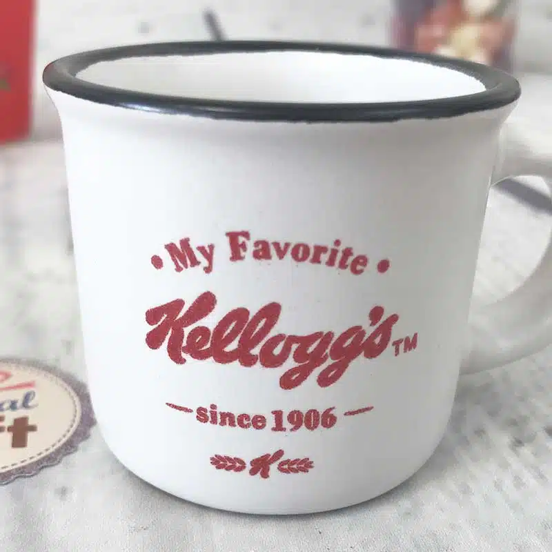 Tasses à café/expresso Kellogg’s vintage noir – Image 2