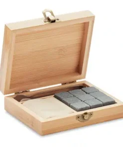 Coffret pierre à whisky en bois pour bundle