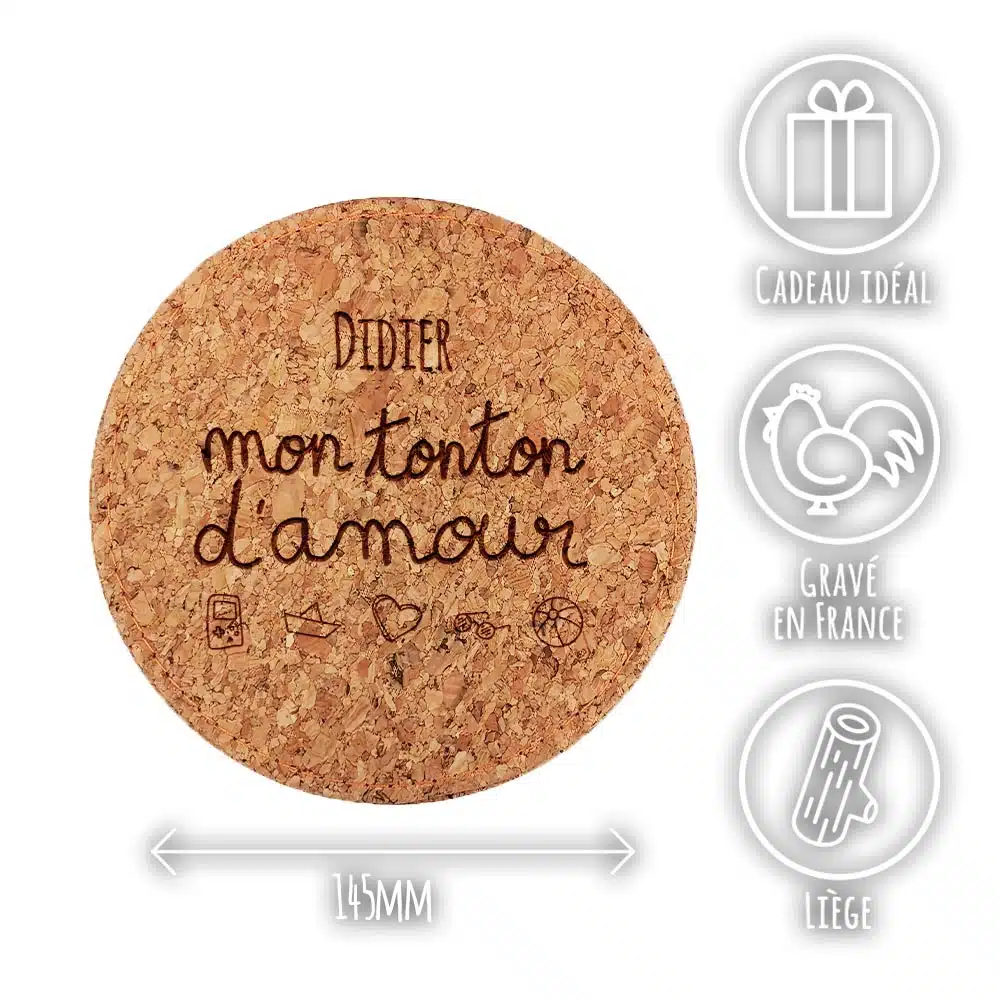 Coffret Cadeau Vin : Coffret en liège personnalisé et ses accessoires de vin – Image 4