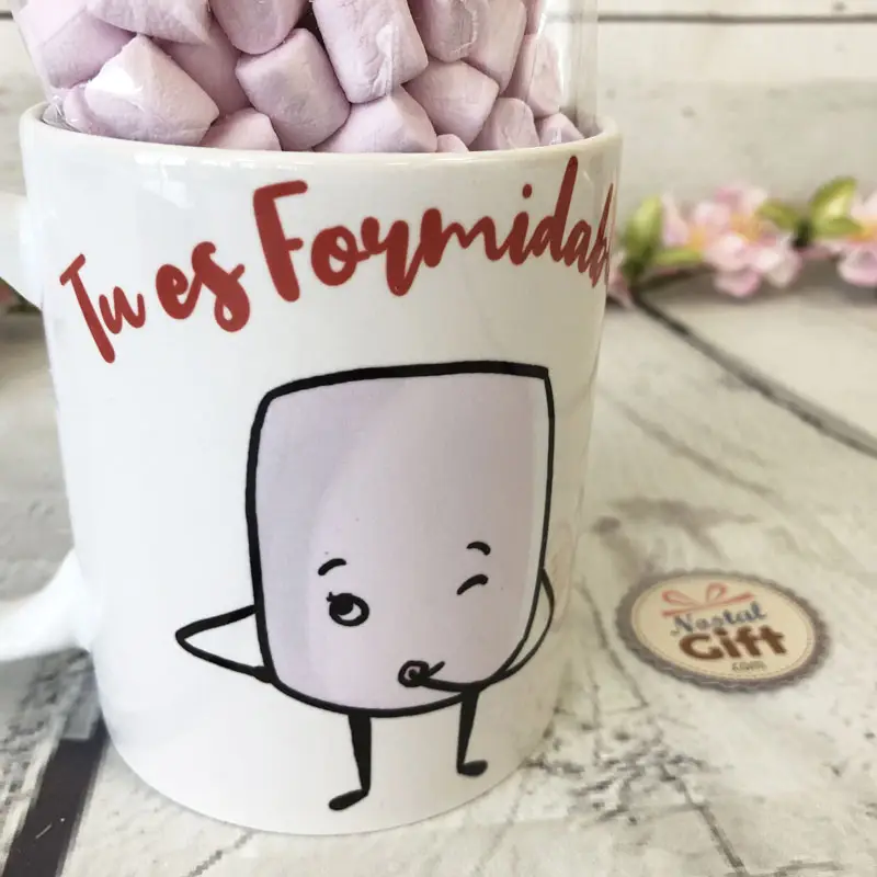 Mug Chama-Love “Tu es formidable” rempli de guimauve – Image 3