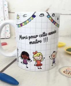 Mug ” Merci pour cette année maître” – Idée cadeau Maître