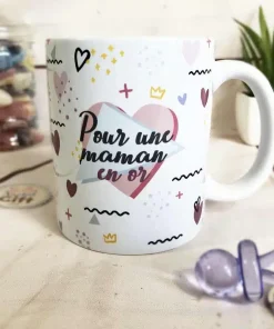 Mug “Pour une Maman en or” – Cadeau maman