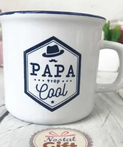Tasse “Papa trop cool” bleu