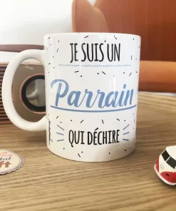 Mug “Je suis un parrain qui déchire” – Cadeau parrain