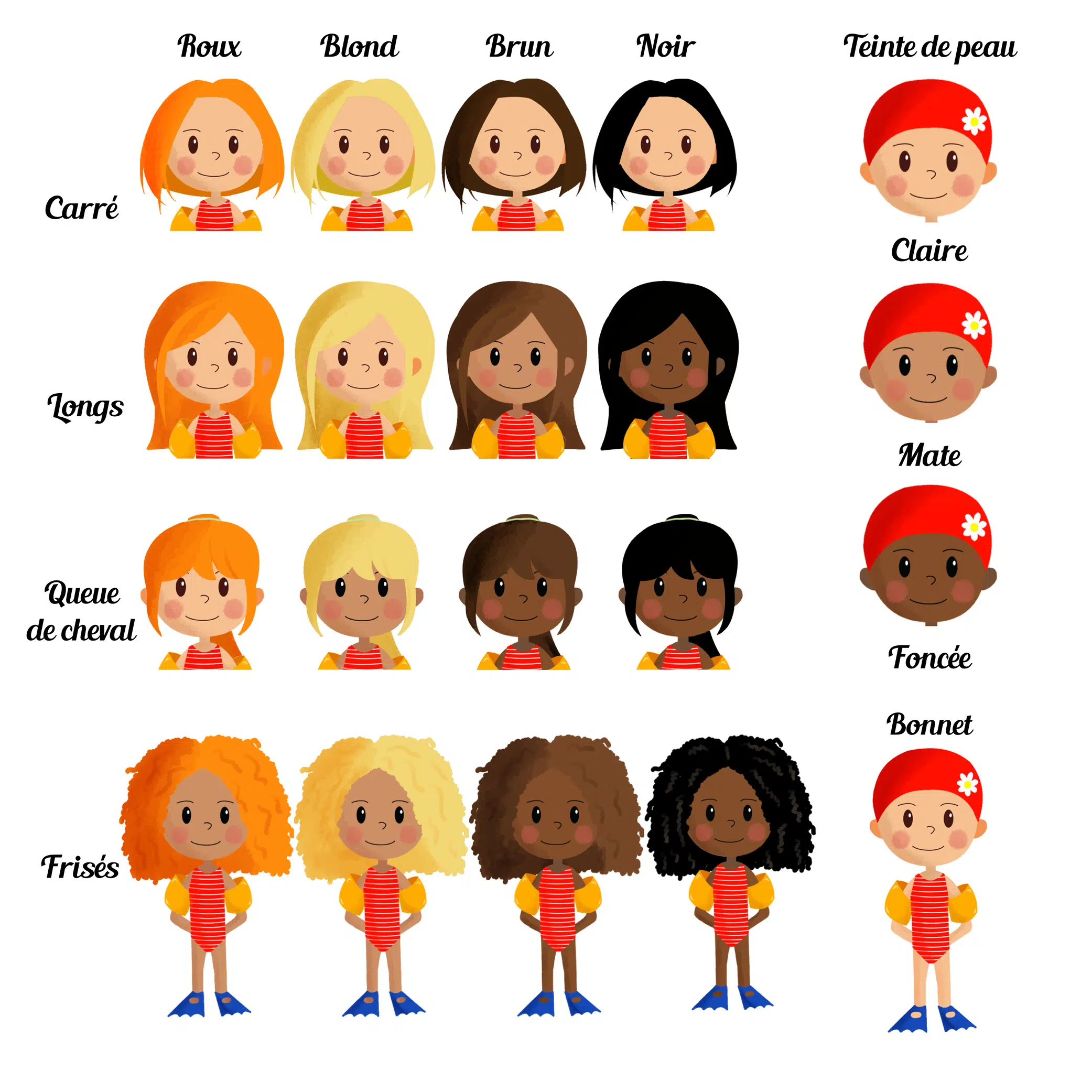 Sac à dos de piscine et natation personnalisé avec cordon – Fille et garçon