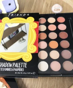 Palette d’ombres à paupières pour maquillage (avec miroir et pinceau) – Friends