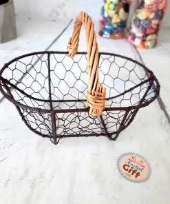 Panier de Pâques vintage (poignée torsadée)