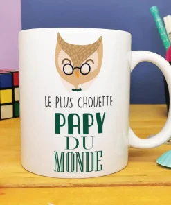 Mug – “Le plus chouette PAPY du monde” personnalisable – 300 ml