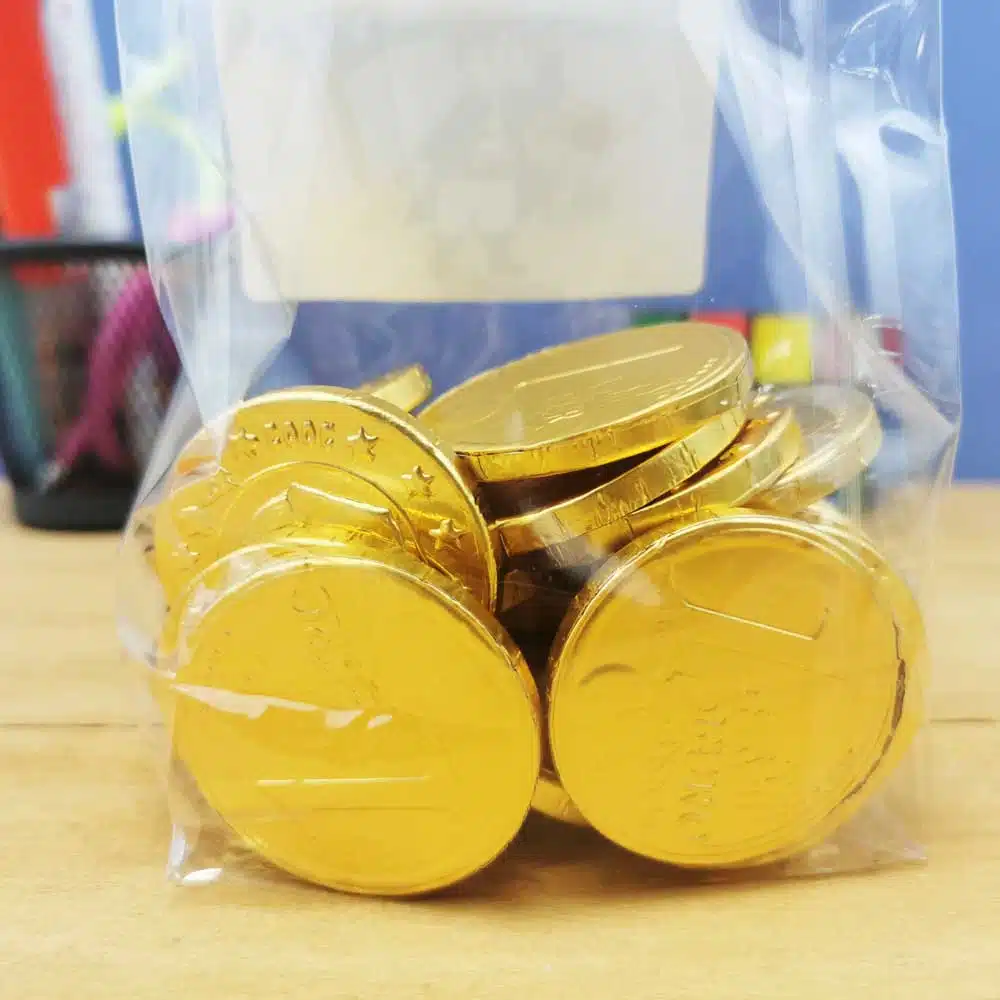 Sachet de 30 pièces en chocolat – Joyeux anniversaire Pirate – Image 2