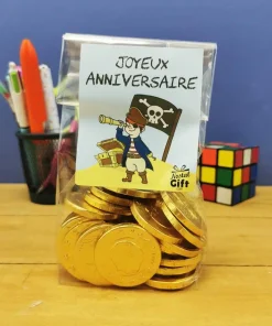Sachet de 30 pièces en chocolat – Joyeux anniversaire Pirate