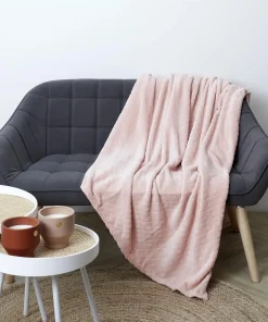 Plaid doux rose 140X200 CM