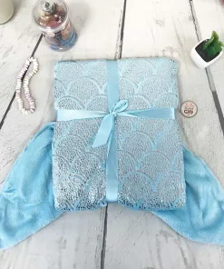 Plaid sirène bleu tahiti