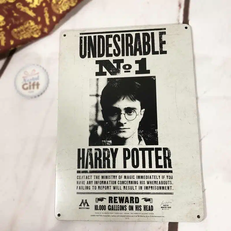 Harry Potter – Poster avis de recherche – Plaque en métal