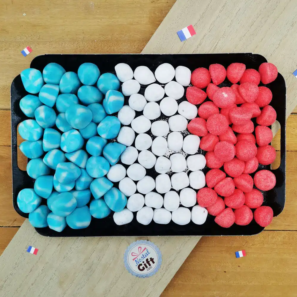Plateau de bonbons Bleu, Blanc, Rouge “Allez les bleus” – Image 2