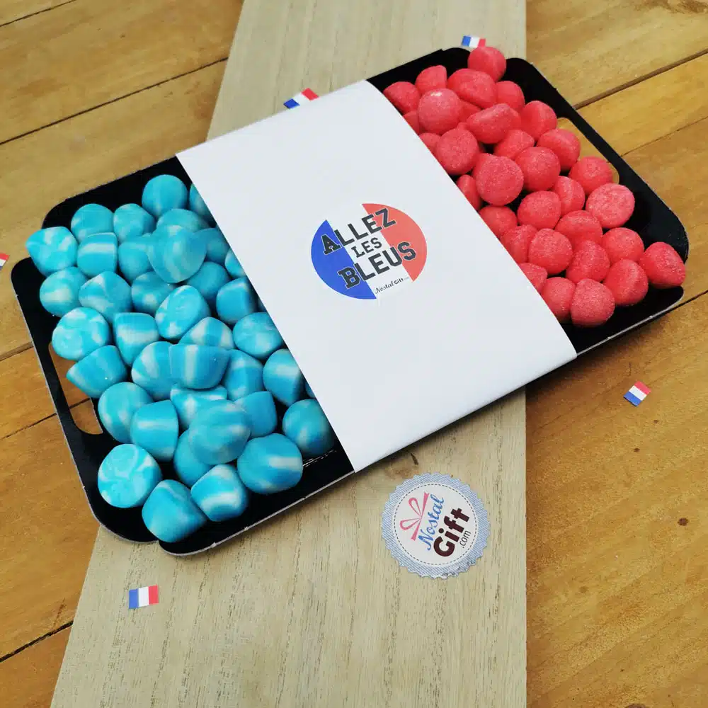 Plateau de bonbons Bleu, Blanc, Rouge “Allez les bleus” – Image 3