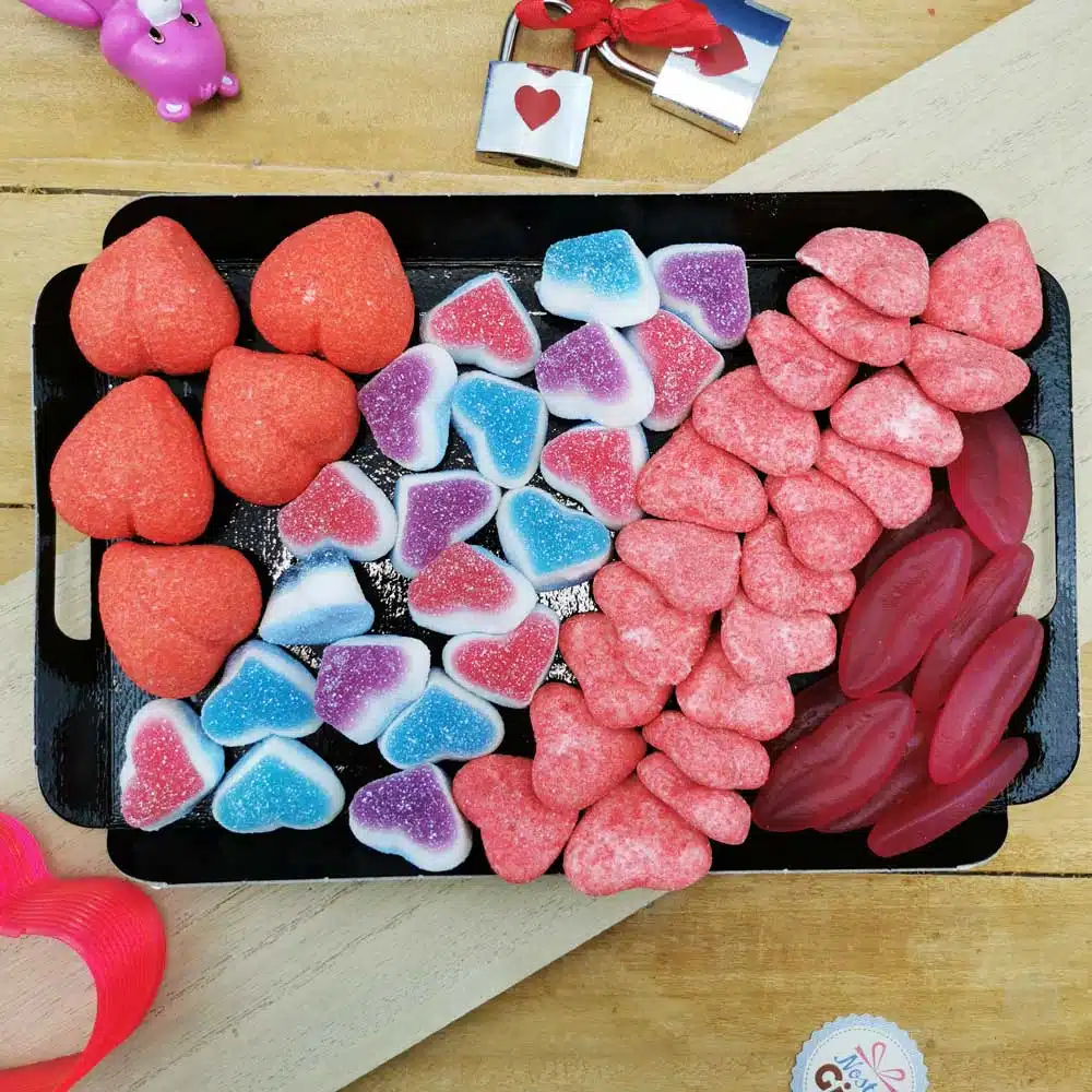 Plateau de bonbons sucré à partager – Saint valentin
