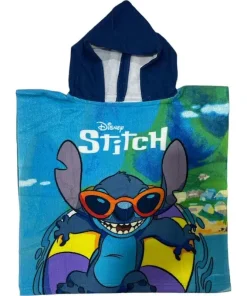 Stitch – Poncho de bain à capuche Stitch en vacances (enfant)