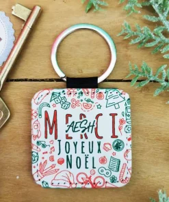 Porte clé ” Merci AESH – Joyeux Noël ” (collection noël)