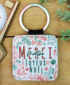 Porte clé” Merci Maître – Joyeux Noël ” (collection noël)