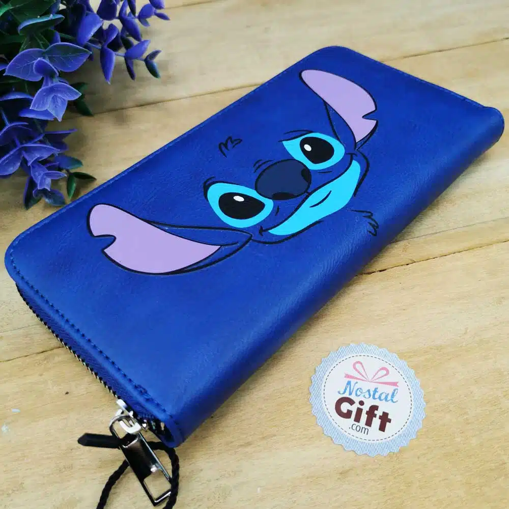 Portefeuille Stitch – bleu avec range carte et pochette zippée – Disney – Image 4