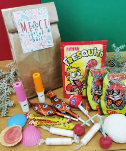 Sachet Bonbon des années 70 – ” Merci AVS- Joyeux Noël “