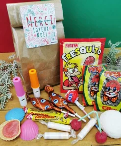 Sachet Bonbon des années 70 – ” Merci pour cette année – Joyeux Noël “